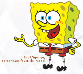Bob L'&eacute;ponge - personnage favori de Pascal